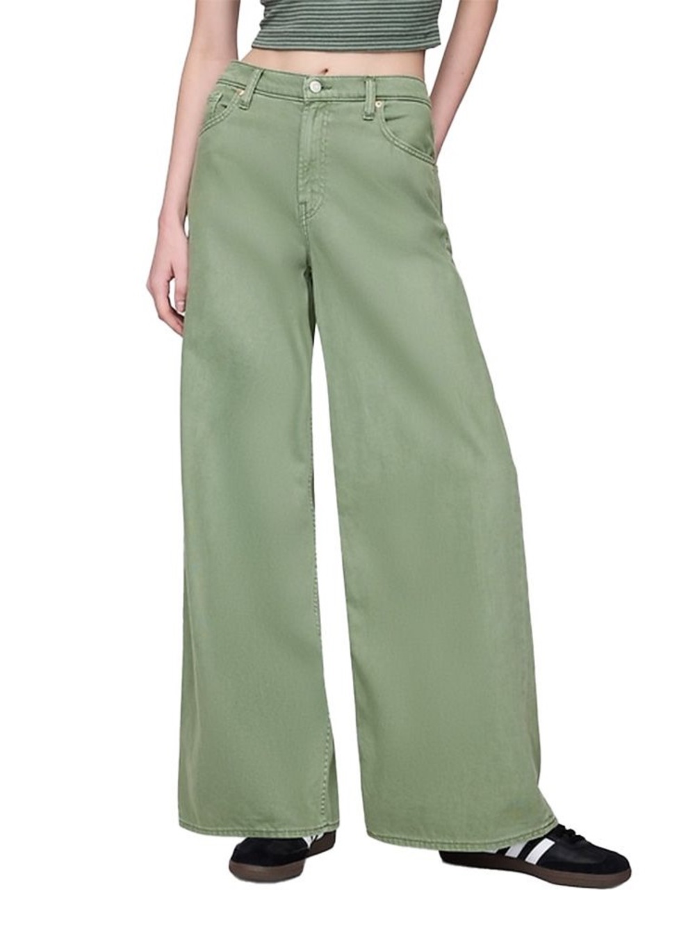 Gap Mid Rise UltraSoft Baggy Green Jeans
